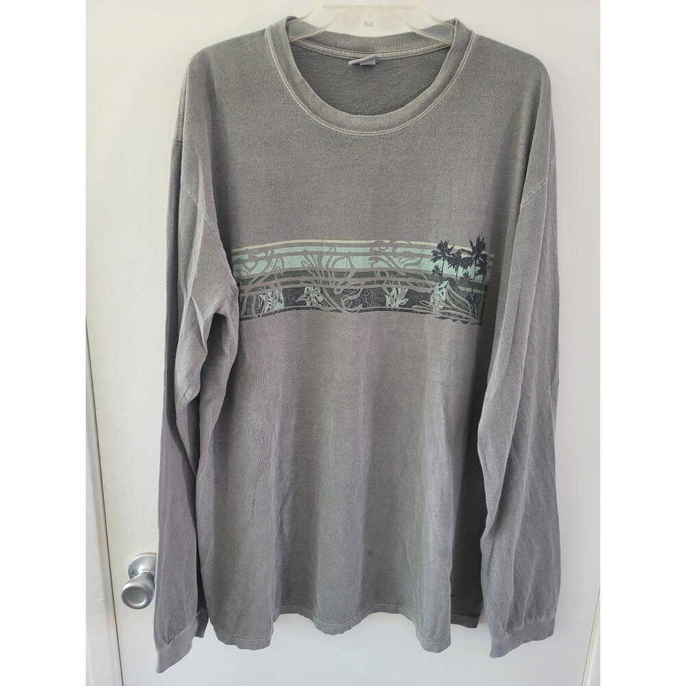 CRAZY SHIRTS HAWAII Mens Long Sleeve Grey T-Shirt
